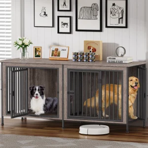Heavy Duty Dog Crate Furniture for 1 to 2 dogs,