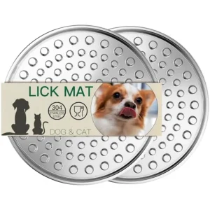 Stainless Steel Lick Mat for Dogs Cats Slow Feeder
