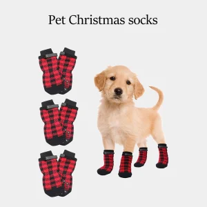 4PCS/Cat And Dog Socks Outdoor Non-Slip Waterproof Shoes